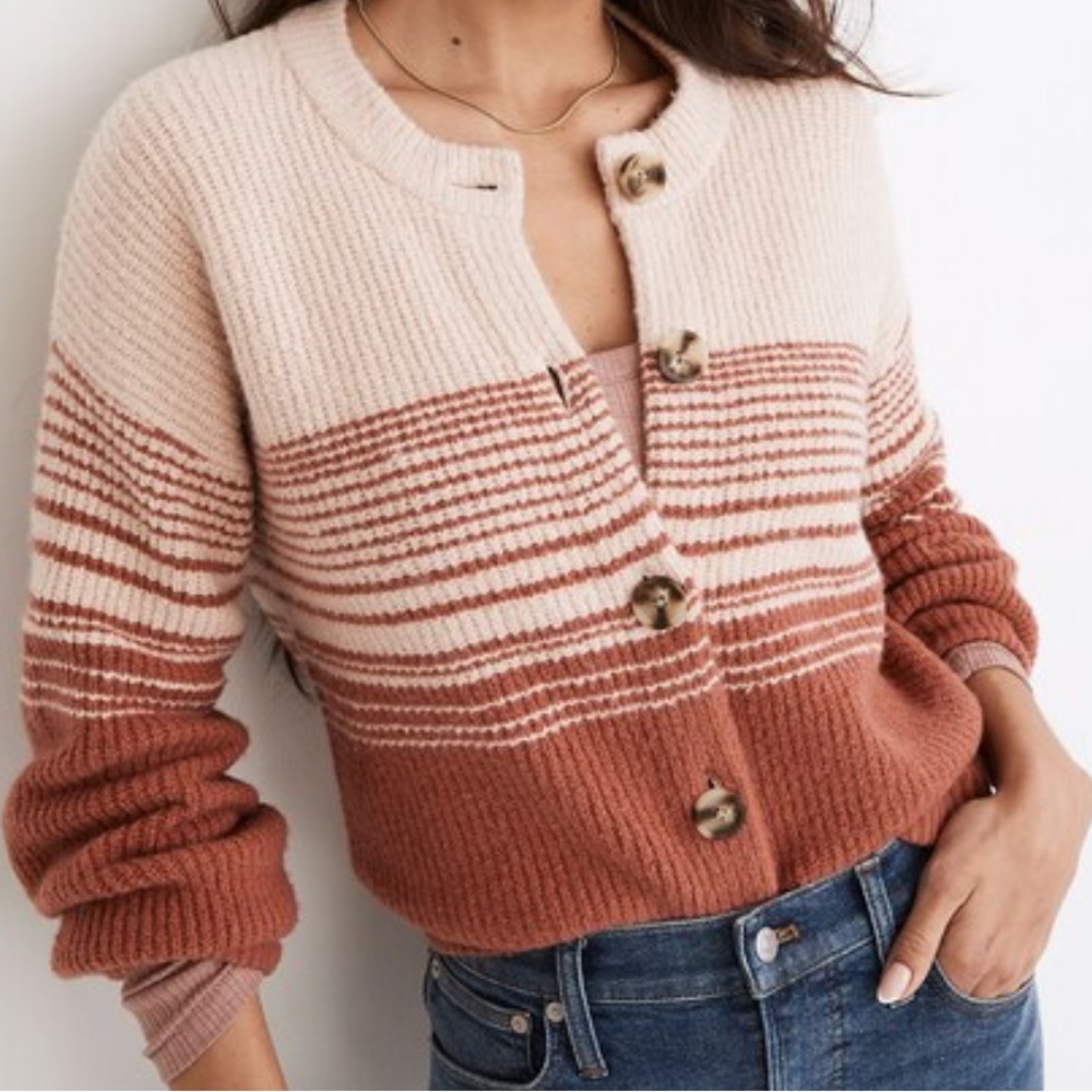 Madewell Striped Corbett Cardigan